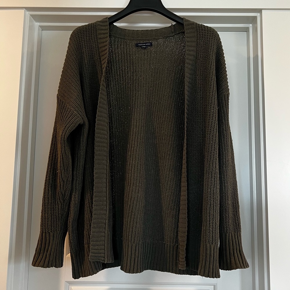 American Eagle Army Green Cardigan